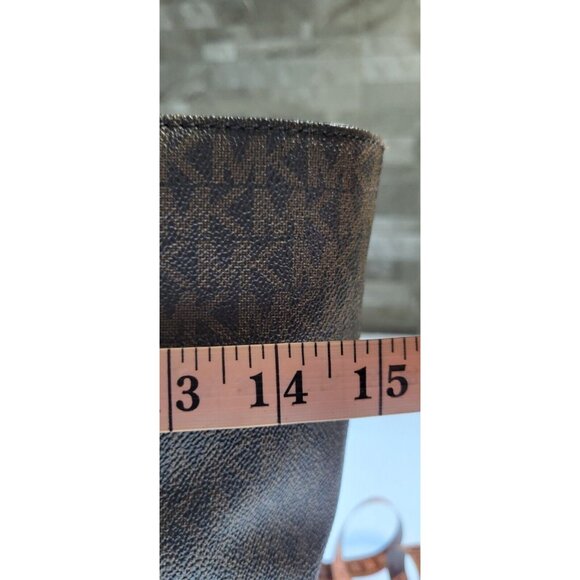 Michael Kors Jet Set Logo Pocket Brown Medium Tote Bag- - Picture 14 of 15